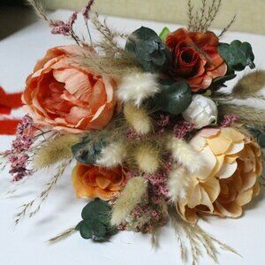 NWT Handmade Terracota Bouquet, Bridal / Bridesmaid Bouquet, Home Decor